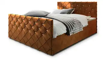 MASSENO Boxbett mit Bettkasten Mandi 140x200 cm Kupferfarben