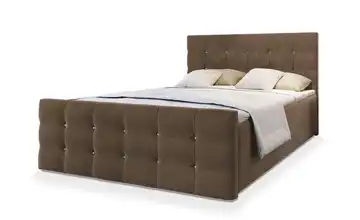 MASSENO Boxbett mit Bettkasten Slat 140x200 cm Braun