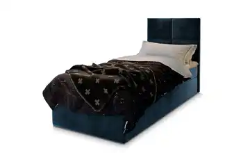 MASSENO Boxbett 80x200 cm Blau Teddy