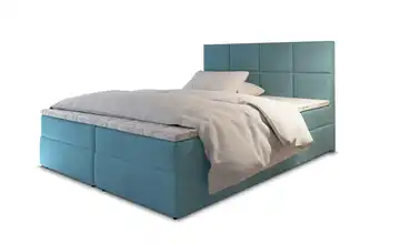 MASSENO Boxbett 180x200 cm Türkis/Petrol Velours