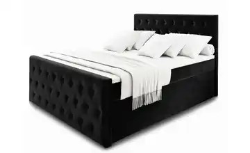 MASSENO Boxbett 140 cm 140x200 cm Schwarz