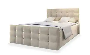 MASSENO Boxbett mit Bettkasten Slat 140x200 cm Beige