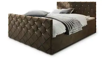 MASSENO Boxbett mit Bettkasten Mandi 140x200 cm Braun