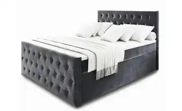 MASSENO Boxbett 140 cm 140x200 cm Grau
