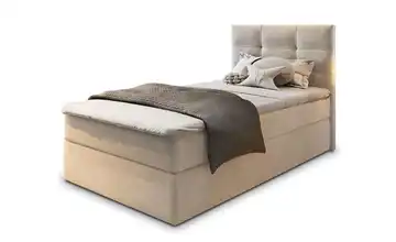 MASSENO Boxbett mit Bettkasten Glos 80x200 cm Beige Velours