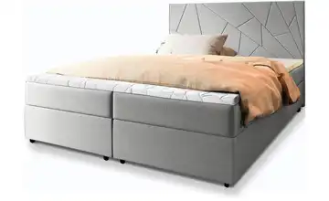 MASSENO Boxbett mit Bettkasten Mado 140x200 cm Hellgrau