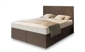 MASSENO Boxbett mit Bettkasten Trani 140x200 cm Braun