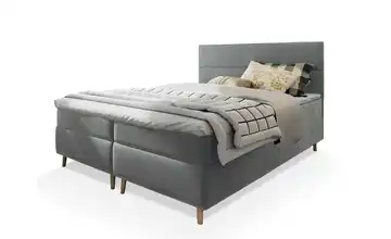 MASSENO Boxbett mit Bettkasten Santa 140x200 cm Hellgrau