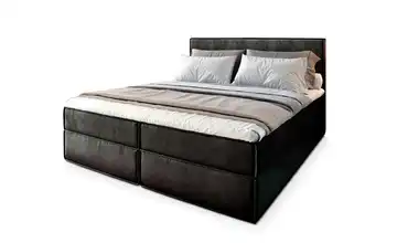 MASSENO Boxbett mit Bettkasten Pellio 140x200 cm Schwarz