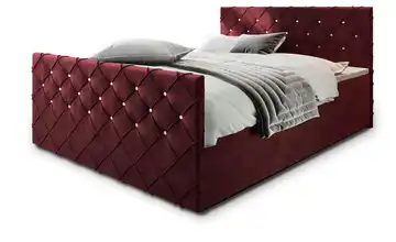 MASSENO Boxbett mit Bettkasten Mandi 140x200 cm Rot