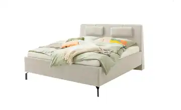SCHÖNER WOHNEN Kollektion Polsterbett Madrid Schwarz ohne Bettkasten Beige