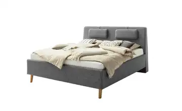 SCHÖNER WOHNEN Kollektion Polsterbett Madrid Eiche (Nachbildung) mit Bettkasten Grau