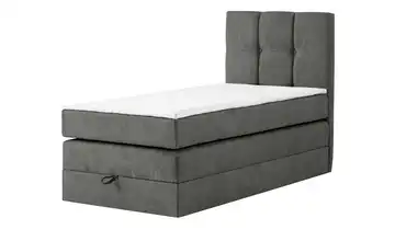 Boxspringbett mit Bettkasten Leeds Grau 90 cm 7 cm