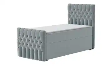 Boxbett mit Bettkasten und Fußteil Belek King 7 cm Silbergrau 90 cm