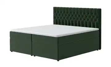 Boxbett mit Bettkasten Belek Dunkelgrün 200 cm 7 cm