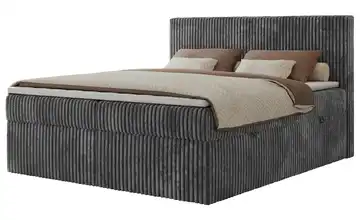 Boxbett mit Bettkasten Tiliano H4 Dunkelgrau 140x200 cm