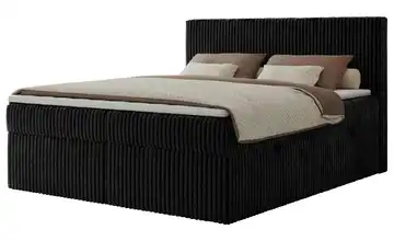 Boxbett mit Bettkasten Tiliano 200x200 cm H3 Schwarz