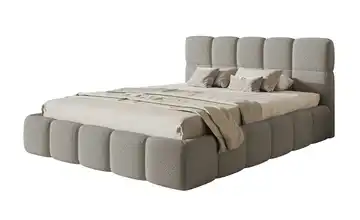 Selsey Polsterbett mit Lattenrost Cloudy Bouclé ohne Bettkasten Grau 200x200 cm