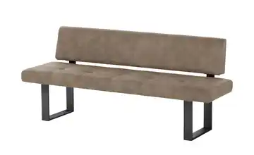 Wohnwert Einzelbank Mia 160 cm Taupe Schwarz