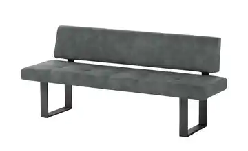 Wohnwert Einzelbank Mia 240 cm Anthrazit Schwarz