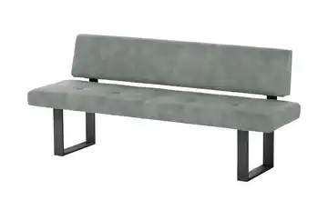Wohnwert Einzelbank Mia 240 cm Silbergrau Schwarz