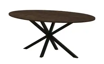 uno Esstisch Kent Mango (Nachbildung), Dunkelbraun 180 cm oval