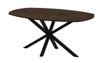 uno Esstisch Kent Mango (Nachbildung), Dunkelbraun 190 cm bootsförmig