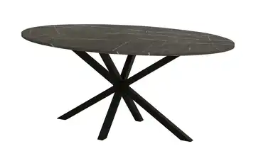 uno Esstisch Kent Marmoroptik, Grau 180 cm oval