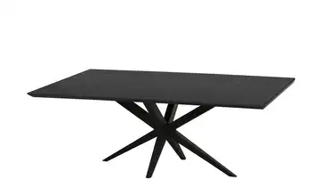 uno Esstisch Wellington 160 cm Eiche (Nachbildung), Schwarz rechteckig