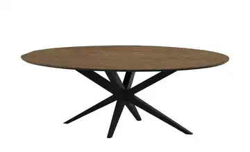 uno Esstisch Wellington 200 cm Eiche (Nachbildung), Haselnussbraun oval