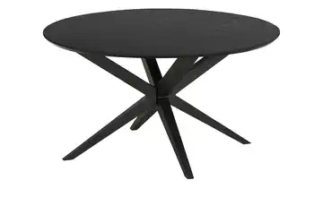 uno Esstisch Wellington Eiche (Nachbildung), Schwarz 130 cm rund