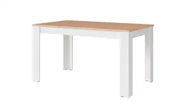 by Living Esstisch Nori 140x80 Weiß, Eiche Artisan (Nachbildung)