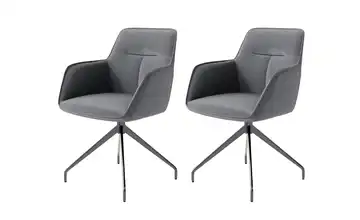 by Living Armlehnenstuhl 2er-Set Memphis Grau