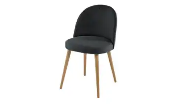 Woodford Esszimmerstuhl Zola Webstoff Schwarz ohne Längsnaht