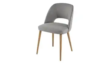 Woodford Esszimmerstuhl Capri Flachgewebe Grau