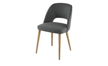 Woodford Esszimmerstuhl Capri Flachgewebe Anthrazit