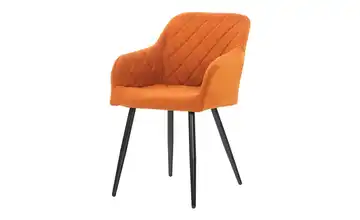 Armlehnenstuhl Shila Orange, Schwarz