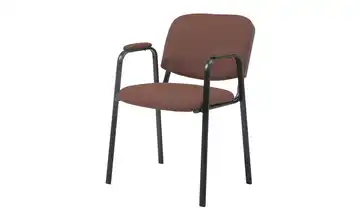 Besucherstuhl Braun, Schwarz