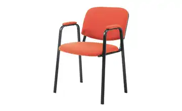 Besucherstuhl Rot, Schwarz