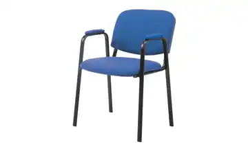 Besucherstuhl Blau, Schwarz