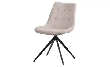 Drehstuhl Creme, Schwarz