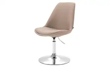 Drehstuhl drehbar Maverick Taupe, verchromt