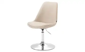 Drehstuhl drehbar Maverick Creme, verchromt