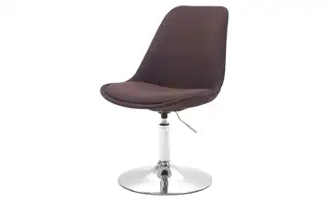 Drehstuhl drehbar Maverick Braun, verchromt