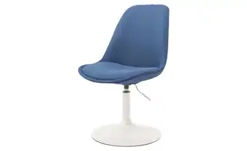 Drehstuhl drehbar Maverick Blau, Weiß
