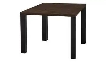 uno Esstisch Sandwich Mango (Nachbildung), Dunkelbraun 4-Fußgestell Metall 80 cm