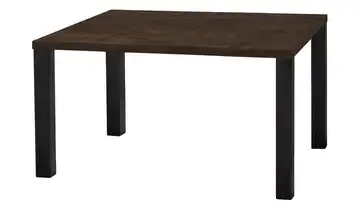 uno Esstisch Sandwich Mango (Nachbildung), Dunkelbraun 4-Fußgestell Metall 120 cm