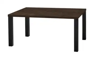 uno Esstisch Sandwich Mango (Nachbildung), Dunkelbraun 4-Fußgestell Metall 138 cm