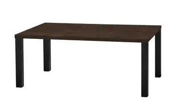 uno Esstisch Sandwich Mango (Nachbildung), Dunkelbraun 4-Fußgestell Metall 160 cm