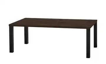 uno Esstisch Sandwich Mango (Nachbildung), Dunkelbraun 4-Fußgestell Metall 190 cm